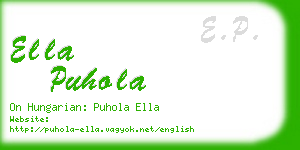 ella puhola business card